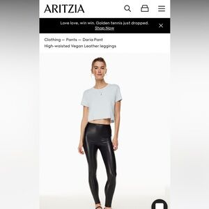 Aritzia Daria High-waisted Vegan Leather leggings